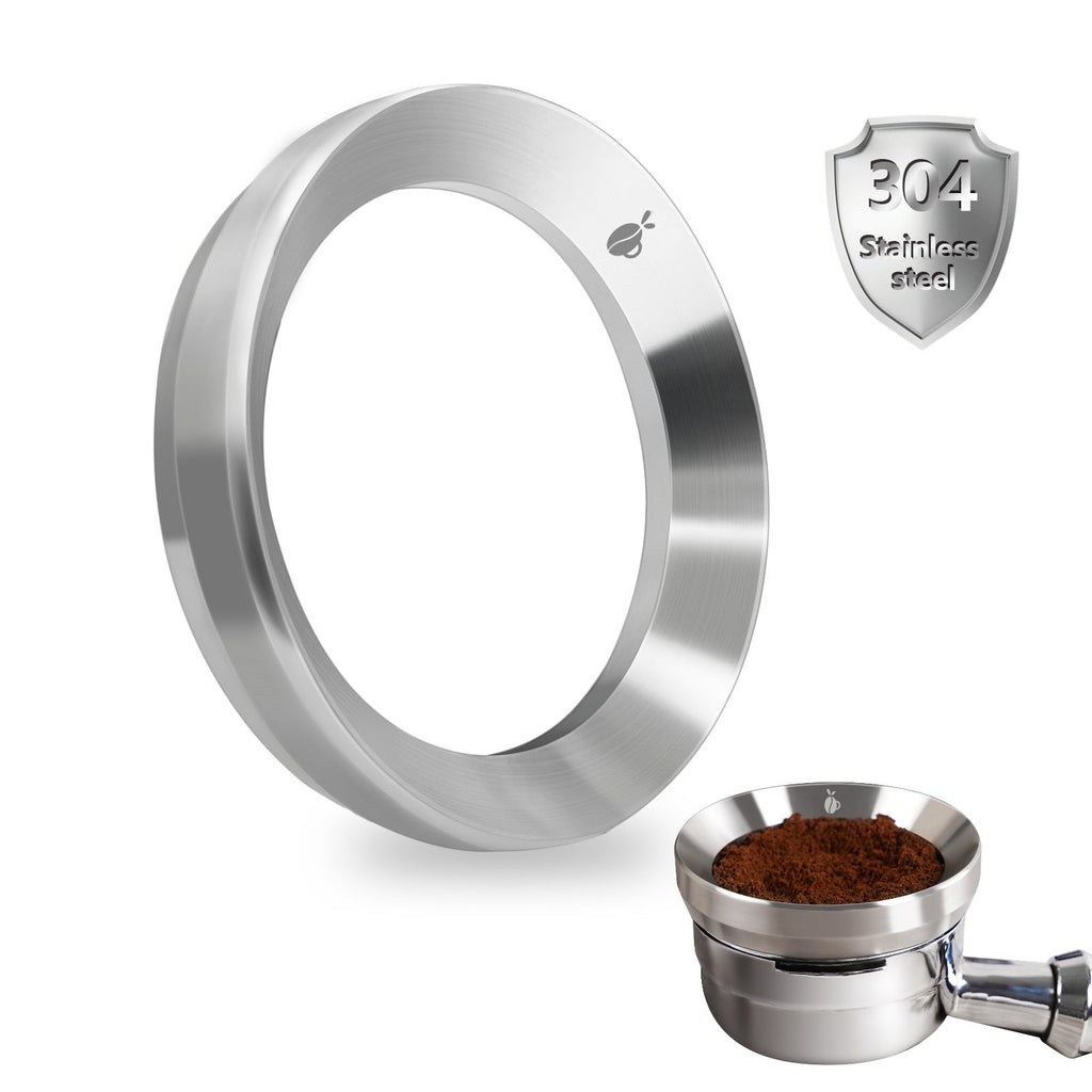 51mm, 53mm, 58mm Stainless Steel Espresso Coffee Dosing Funnel with Magnetic