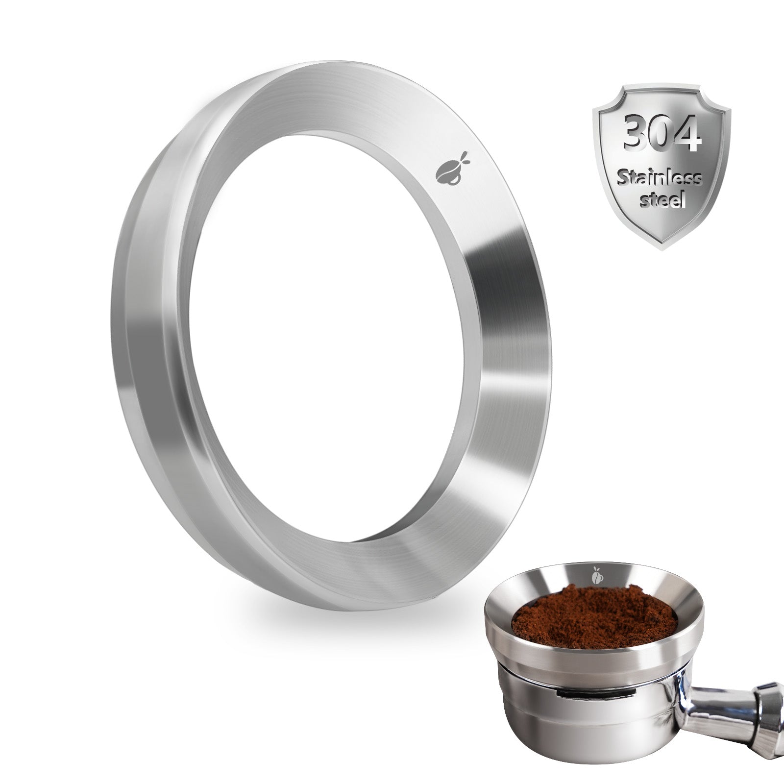 51mm, 53mm, 58mm Stainless Steel Espresso Coffee Dosing Funnel with Magnetic