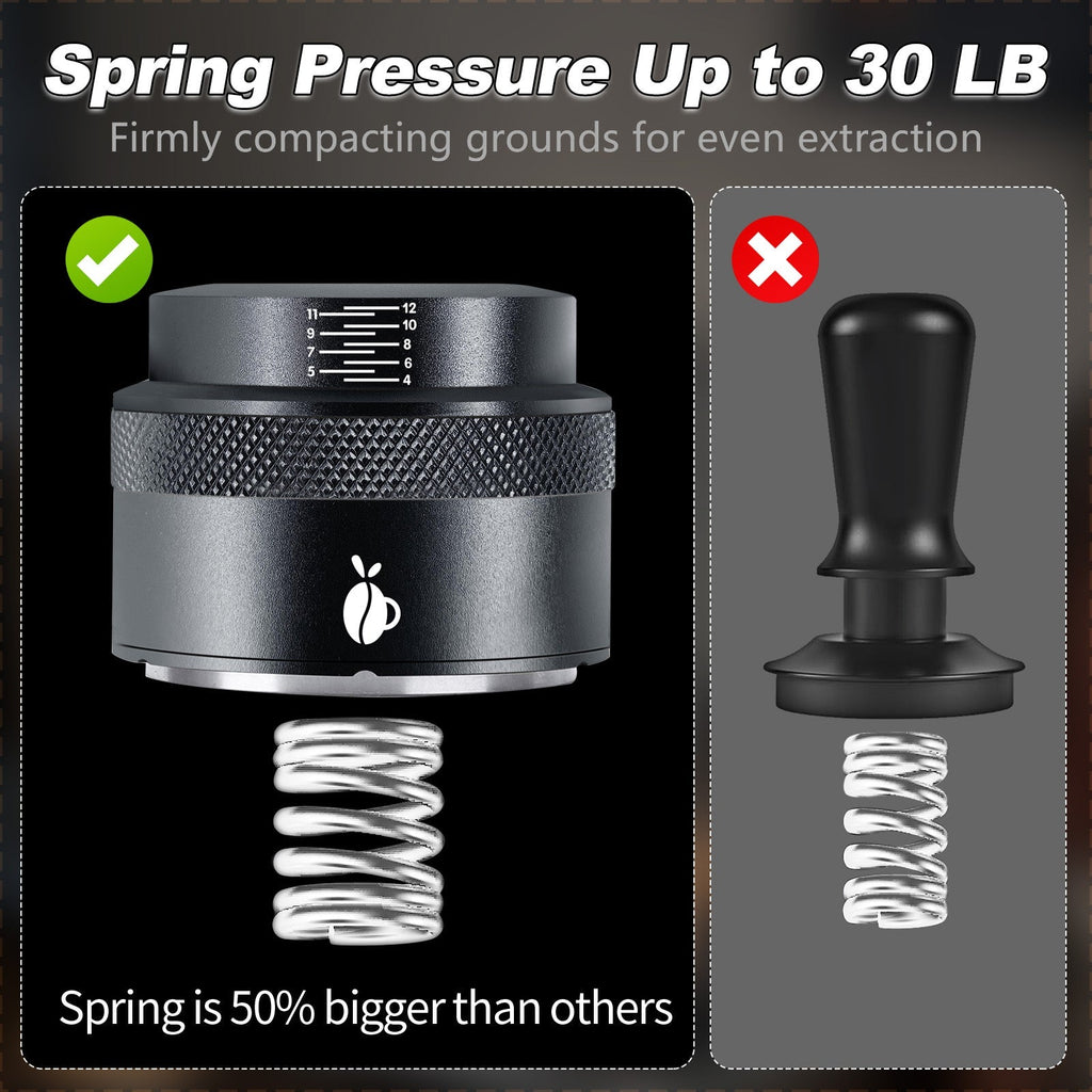 Yarramate 51mm, 53mm, 58mm Espresso Coffee Palm Tamper Black