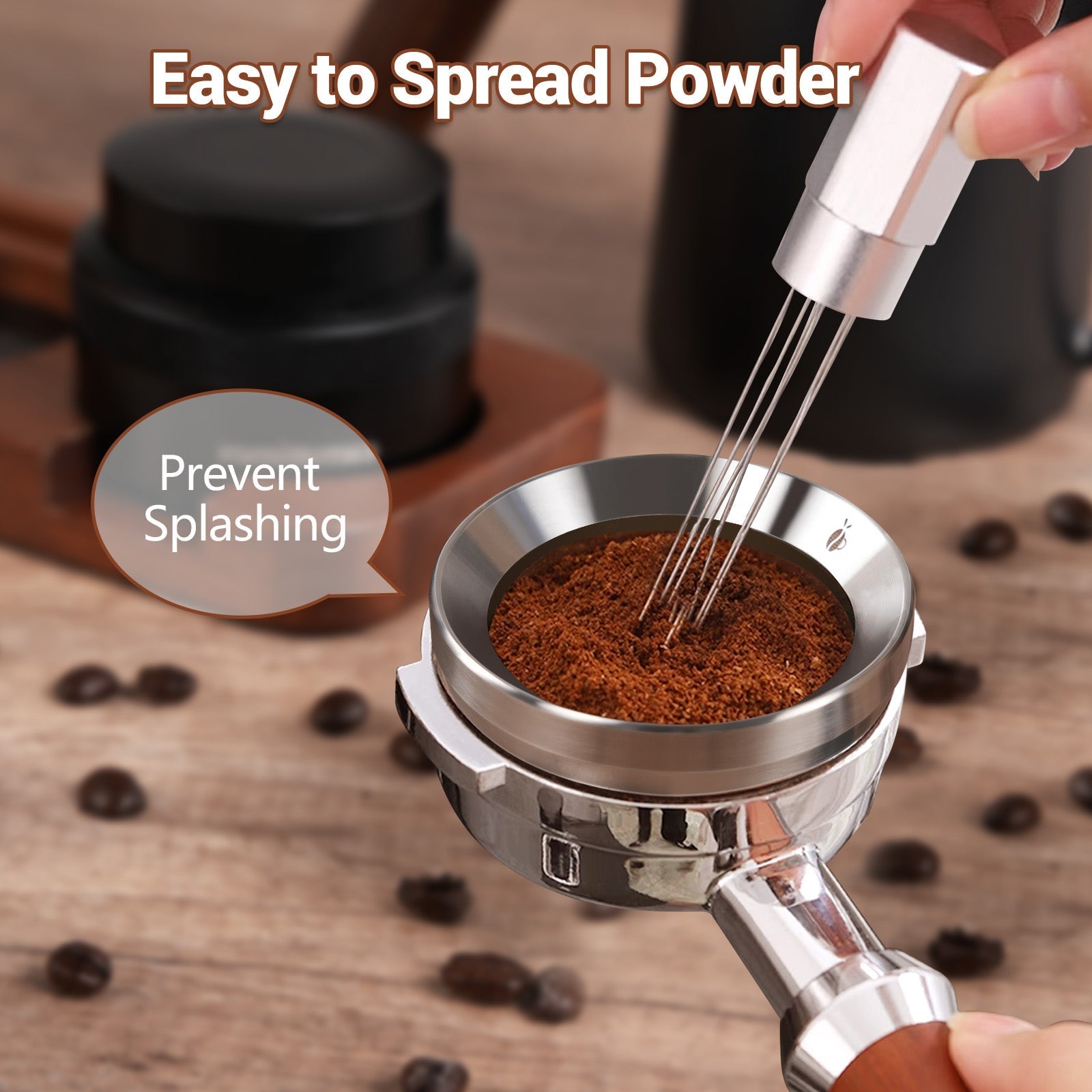 51mm, 53mm, 58mm Stainless Steel Espresso Coffee Dosing Funnel with Magnetic