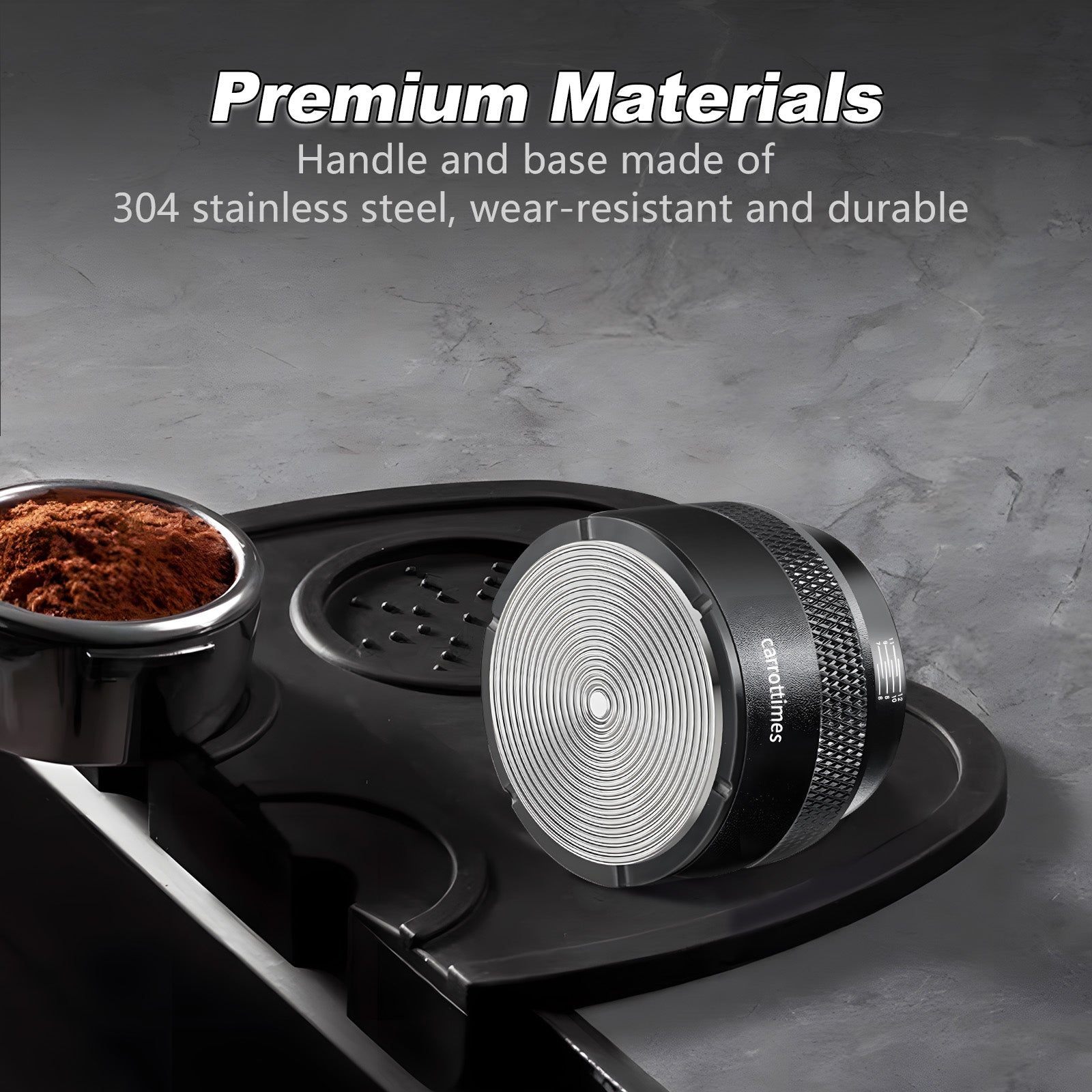 Yarramate 51mm, 53mm, 58mm Espresso Coffee Palm Tamper Black