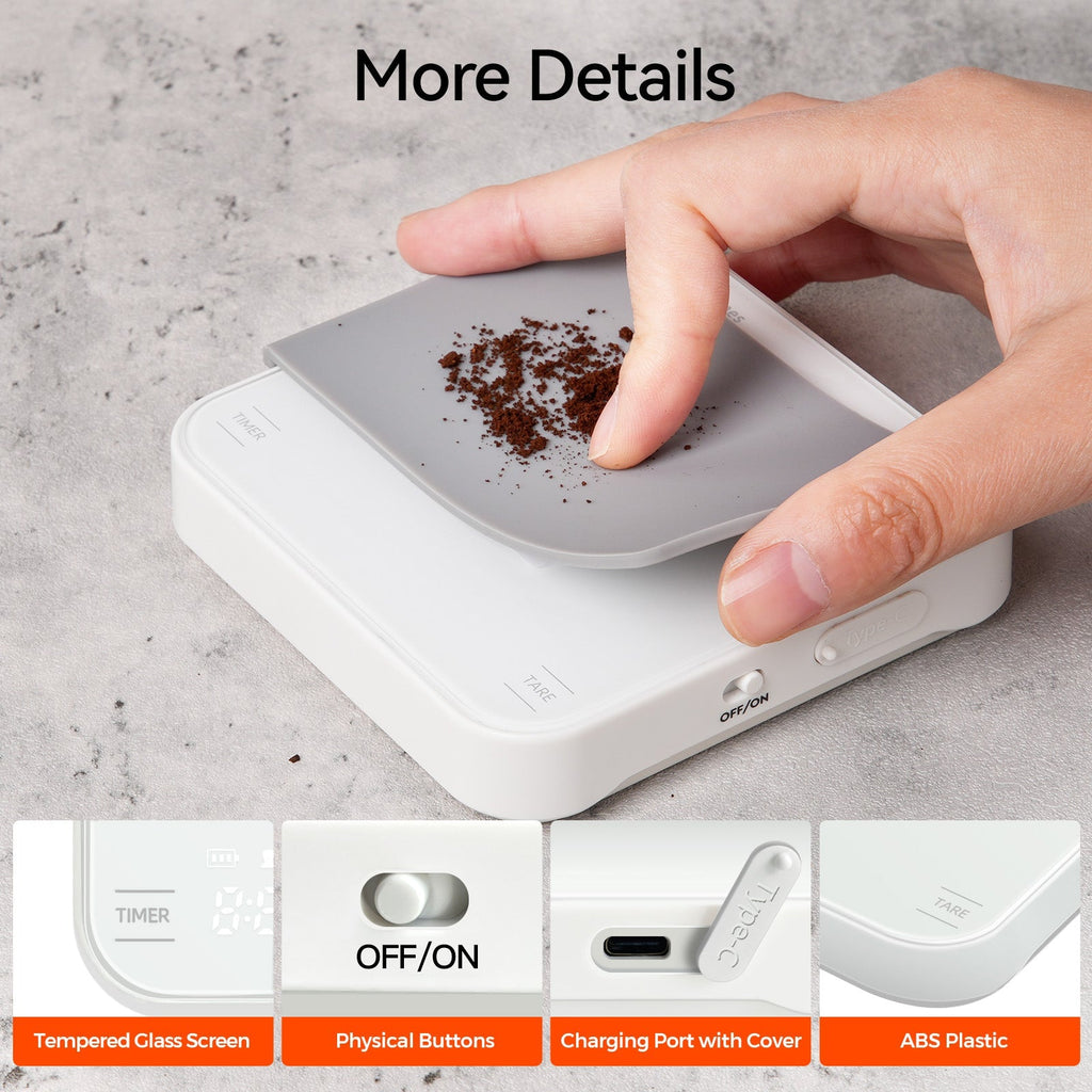 Electronic Coffee Scale + Espresso Measuring Cup Bundle
