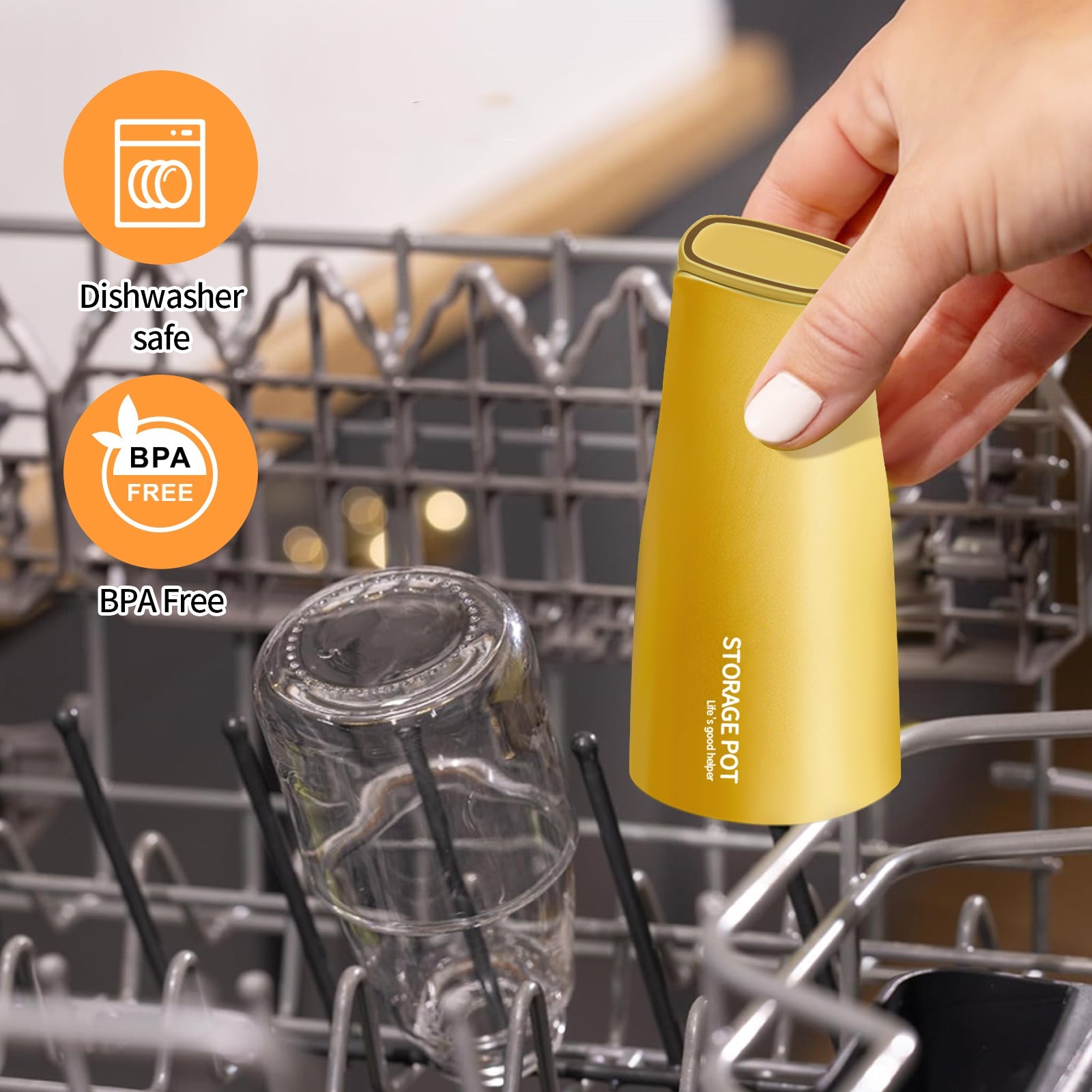 Auto-Flip Gravity Olive Oil & Soy Sauce Dispenser Bottle - 500ml/17oz Easy Cleaning, Leakproof(Orange)