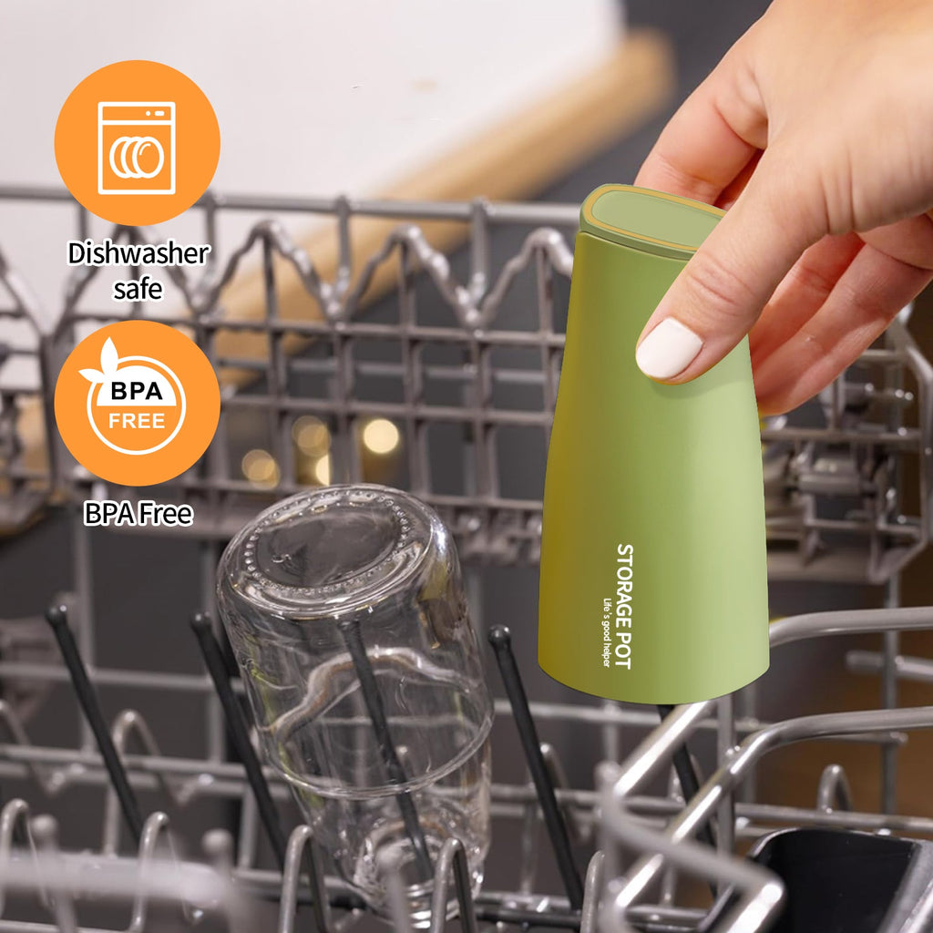 Auto-Flip Gravity Olive Oil & Soy Sauce Dispenser Bottle - 500ml/17oz Easy Cleaning, Leakproof(Green)