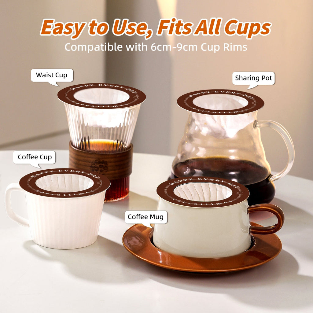 Eco-friendly Disposable Espresso Coffee Filters 50pcs (Brown)