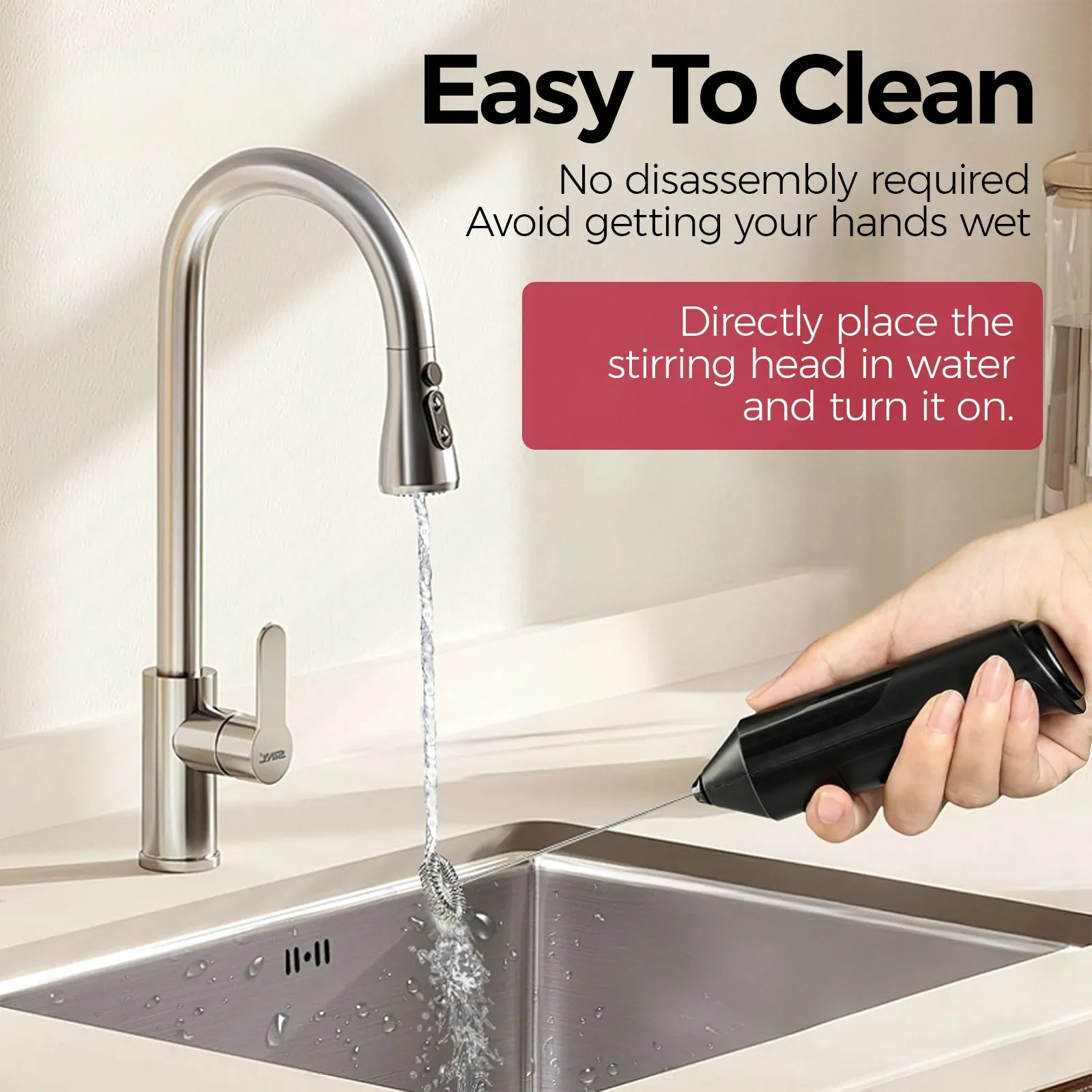 YARRAMATE Mini Powerful Milk Frother Wand