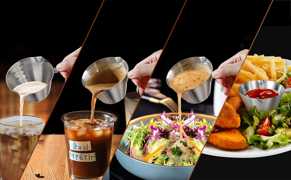 Yarramate 3.4OZ/100ml Stainless Steel Espresso Measuring Cups