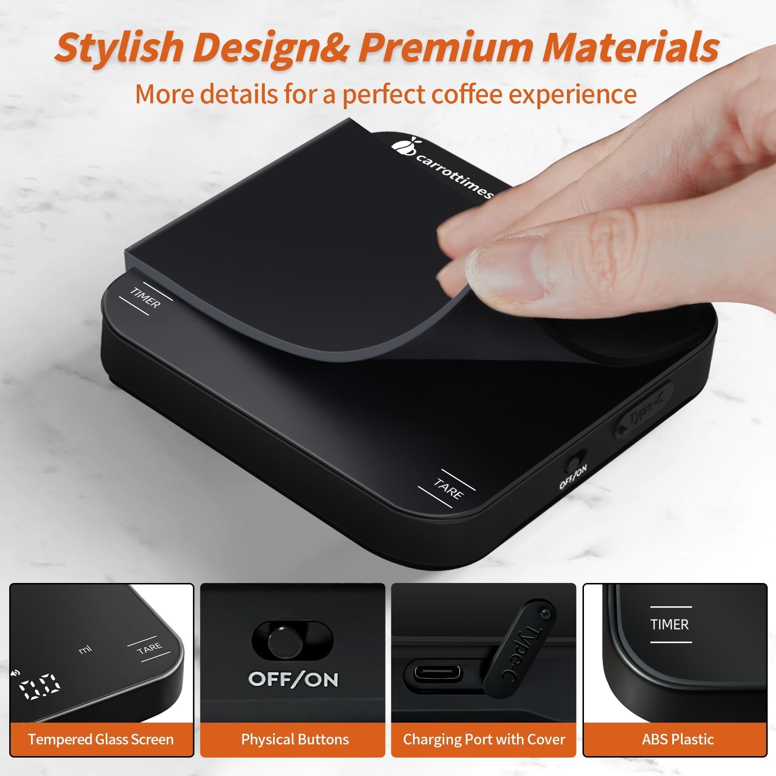 Electronic Espresso Coffee Scale with Timer (4 Modes)