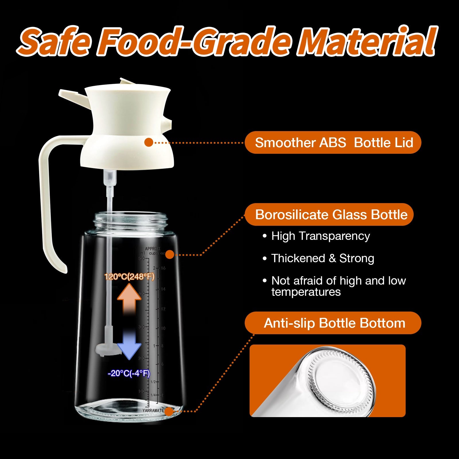 2 in 1 Oil Sprayer XL 18oz/550ml White