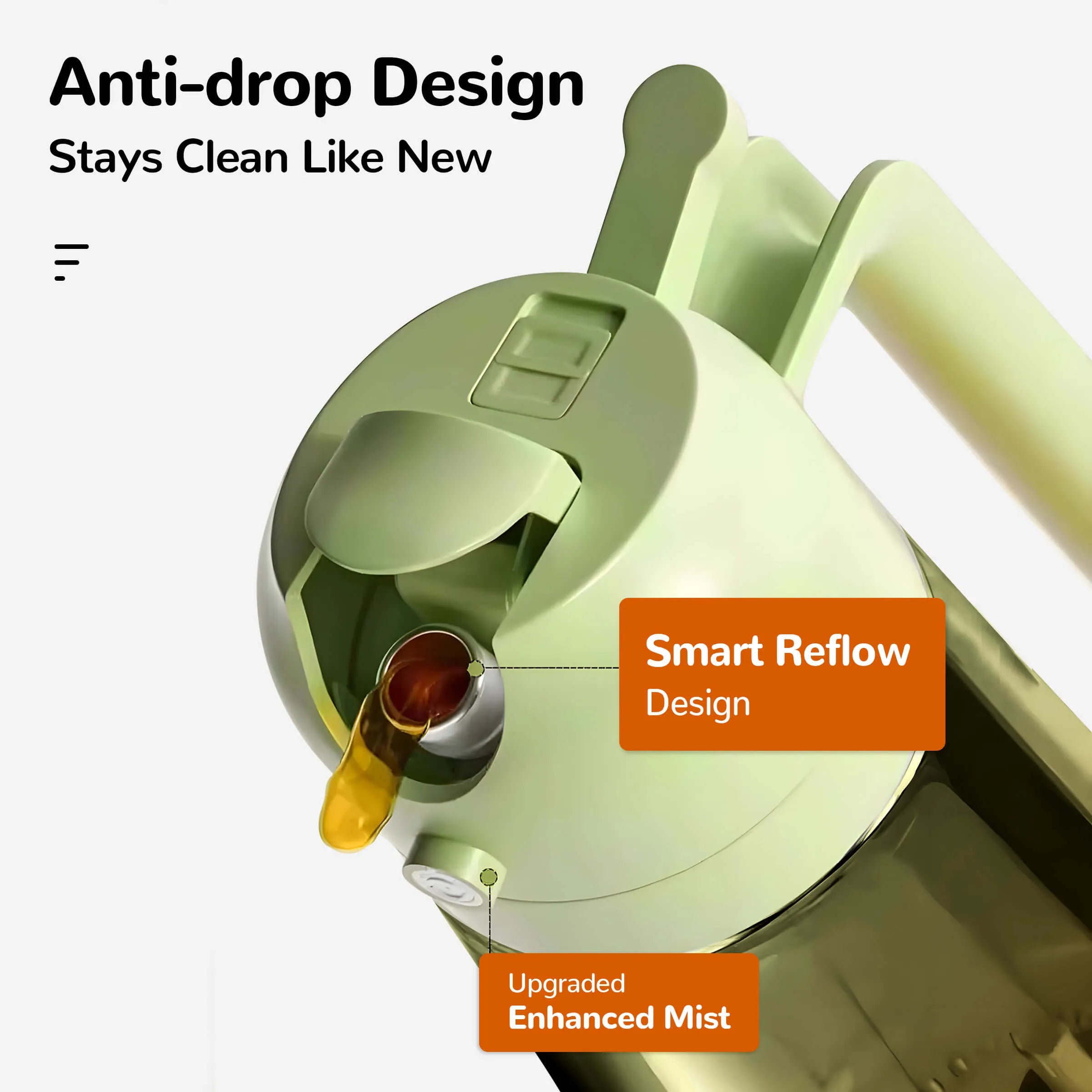 2 in 1 Oil Sprayer Bottle Dispenser 2Pcs 16oz Glass Olive Oil Sprayer Cooking Oil Sprayer Bottle for Kitchen Salad, Grill, BBQ - Dark Green (with strickers)