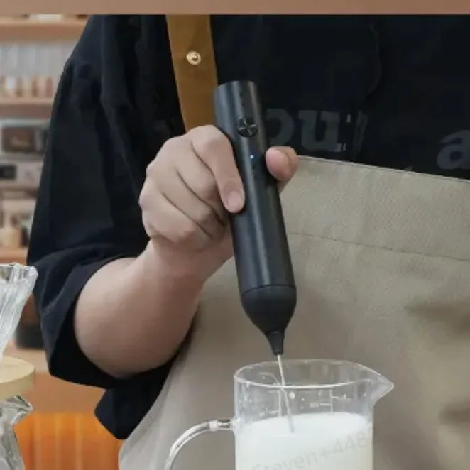 Yarramate Electric Handheld Milk Frother, Coffee Mixer - Black